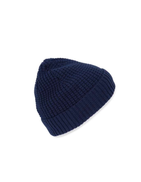 KNITTED BEANIE WITH RECYCLED YARN