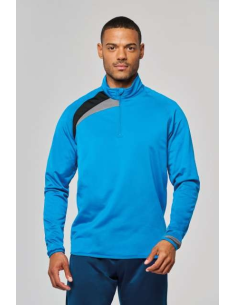 ADULTS' ZIP NECK TRAINING TOP