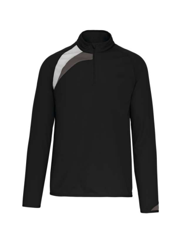 ADULTS' ZIP NECK TRAINING TOP