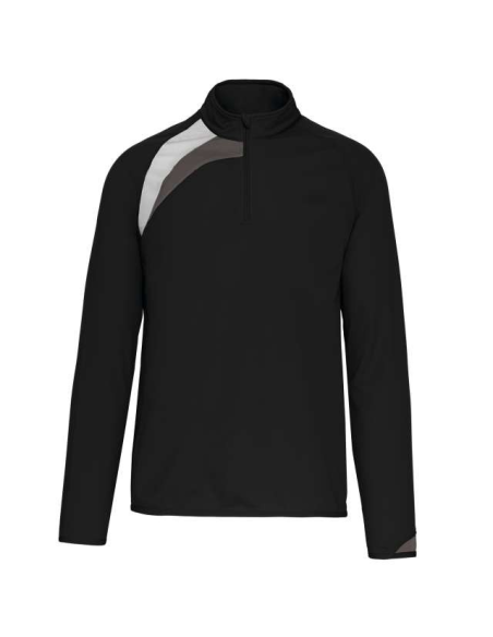 ADULTS' ZIP NECK TRAINING TOP