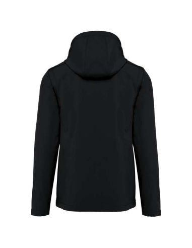 UNISEX 3-LAYER SOFTSHELL HOODED JACKET WITH REMOVABLE SLEEVES