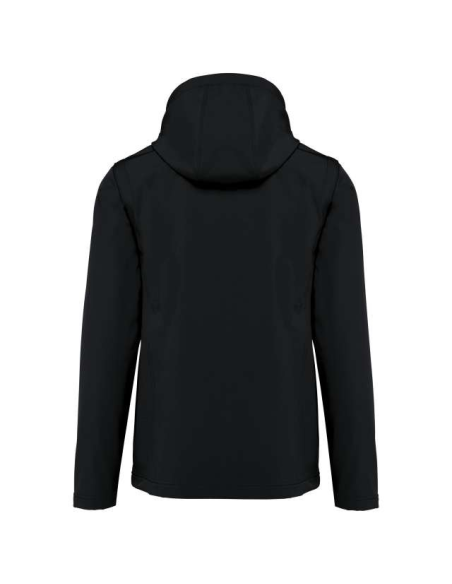 UNISEX 3-LAYER SOFTSHELL HOODED JACKET WITH REMOVABLE SLEEVES
