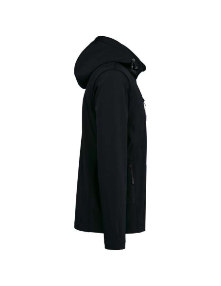 UNISEX 3-LAYER SOFTSHELL HOODED JACKET WITH REMOVABLE SLEEVES