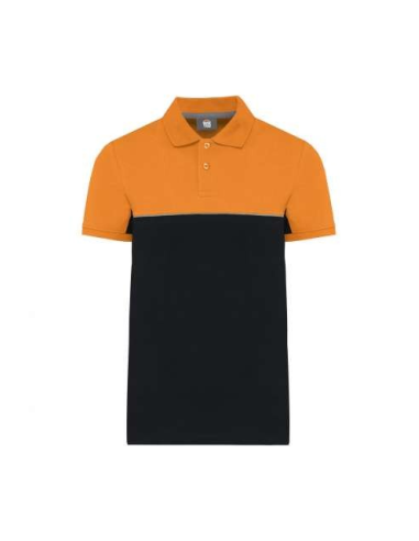 UNISEX ECO-FRIENDLY TWO-TONE SHORT SLEEVE POLO SHIRT