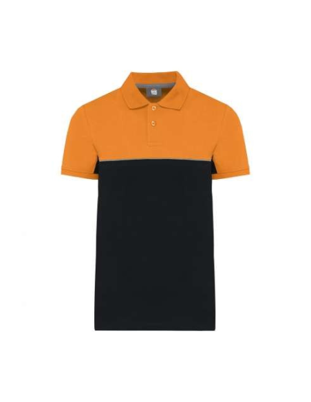UNISEX ECO-FRIENDLY TWO-TONE SHORT SLEEVE POLO SHIRT