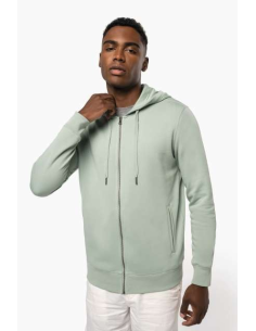 UNISEX ECO-FRIENDLY FRENCH TERRY ZIPPED HOODED SWEATSHIRT