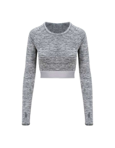 WOMEN'S LONG SLEEVE CROP T