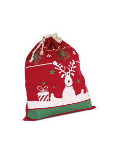 DRAWSTRING BAG WITH CHRISTMAS PATTERNS