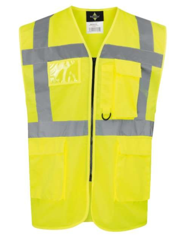 COMFORT EXECUTIVE SAFETY VEST \"HAMBURG\" - MULTIFUNCTIONAL WITH POCKETS