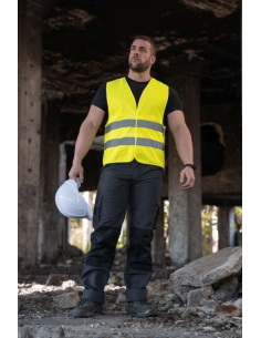 BASIC SAFETY VEST FOR PRINT \"KARLSRUHE\" - 2 VELCRO