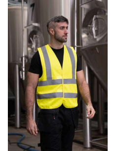 SAFETY / FUNCTIONAL VEST \"HANNOVER\" - FOUR REFLECTIVE STRIPES