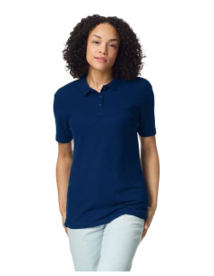 SOFTSTYLE™ LADIES' DOUBLE PIQUÉ POLO WITH 3 COLOUR-MATCHED BUTTONS