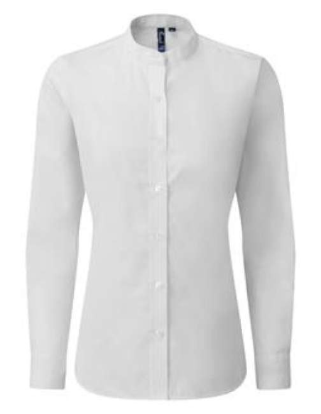 WOMEN’S BANDED COLLAR 'GRANDAD' SHIRT