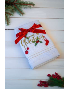 OLIMA CHRISTMAS TOWEL - MERRY CHRISTMAS ORNAMENTS