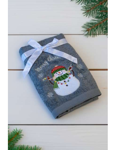 OLIMA CHRISTMAS TOWEL - SNOWMAN