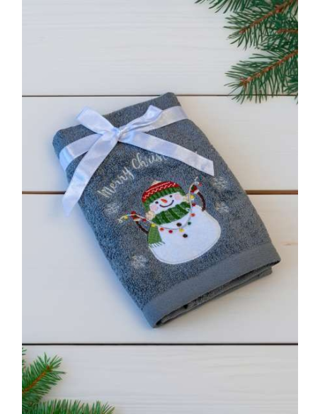 OLIMA CHRISTMAS TOWEL - SNOWMAN