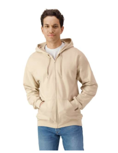 SOFTSTYLE™ MIDWEIGHT FLEECE ADULT FULL ZIP HOODED SWEATSHIRT