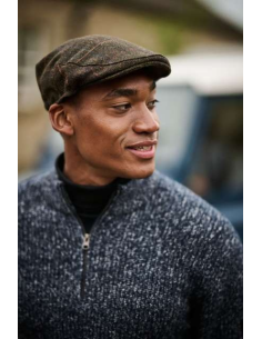 ACRE TWEED-EFFECT FLATCAP