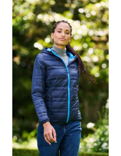 WOMENS HOODED PACKAWAY FIREDOWN JACKET
