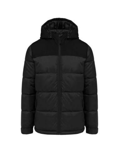 UNISEX BI-TONE PADDED JACKET WITH HOOD