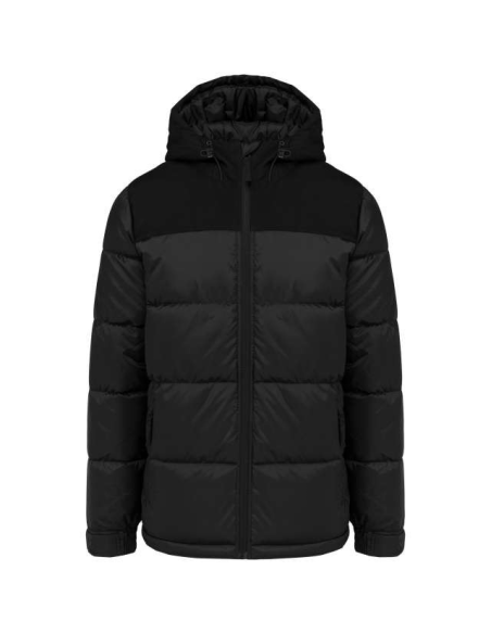 UNISEX BI-TONE PADDED JACKET WITH HOOD