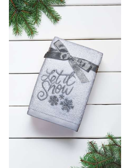 OLIMA CHRISTMAS TOWEL - LET IT SNOW FLAKES
