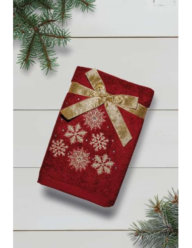 OLIMA CHRISTMAS TOWEL - SNOWFLAKES I