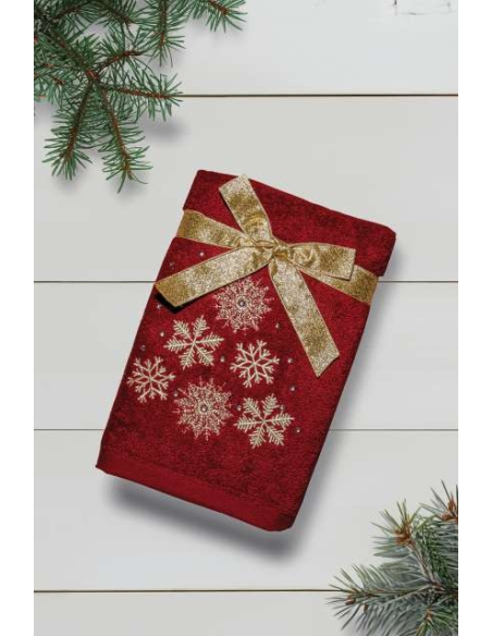 OLIMA CHRISTMAS TOWEL - SNOWFLAKES I