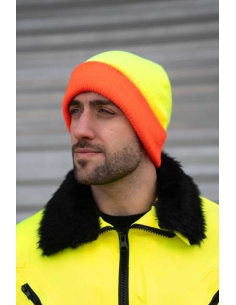 TWO-TONE KNITTED HAT - METZ