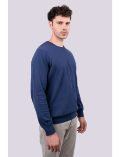 MEN’S CREW NECK FINE GAUGE COTTON PULLOVER