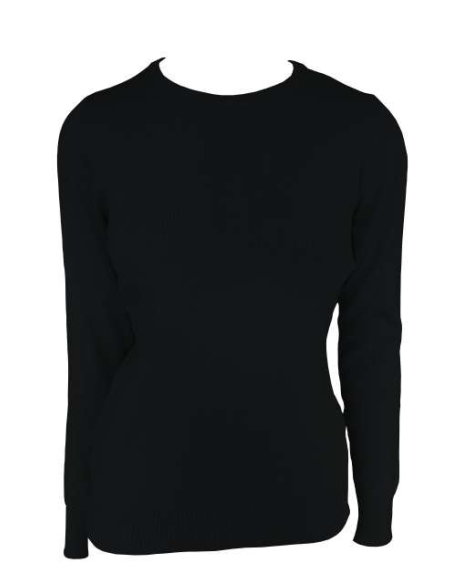 WOMEN’S CREW NECK FINE GAUGE COTTON PULLOVER