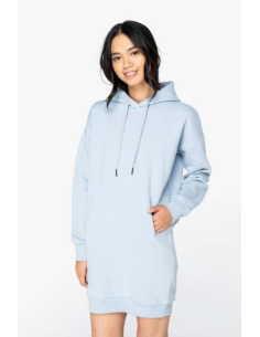 LADIES' ECO-FRIENDLY HOODED SWEATSHIRT DRESS