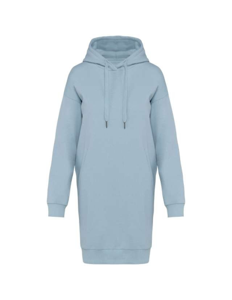 LADIES' ECO-FRIENDLY HOODED SWEATSHIRT DRESS