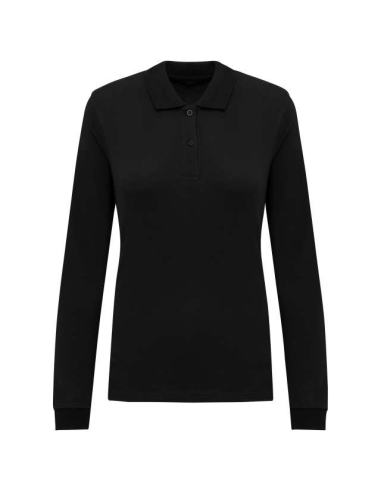 LADIES’ ORGANIC 180 PIQUÉ POLO SHIRT LONG SLEEVES