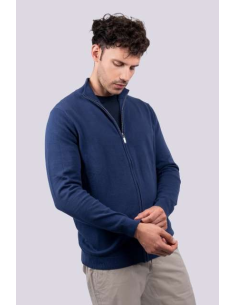 MEN’S FULL ZIP CARDIGAN FINE GAUGE COTTON