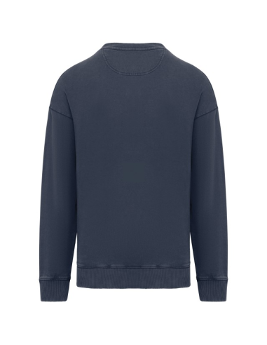 UNISEX WASHED EFFECT OVERSIZE ROUND NECK SWEATSHIRT