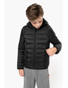 KIDS' LIGHTWEIGHT HOODED PADDED JACKET