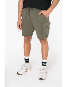 MEN’S FRENCH TERRY WASHED  EFFECT CARGO SHORTS