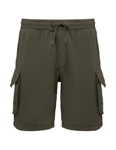MEN’S FRENCH TERRY WASHED  EFFECT CARGO SHORTS