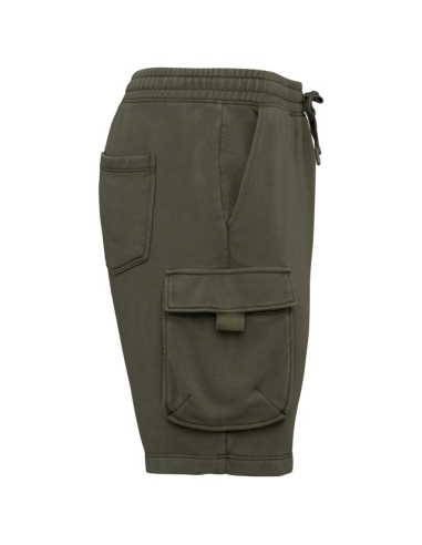 MEN’S FRENCH TERRY WASHED  EFFECT CARGO SHORTS