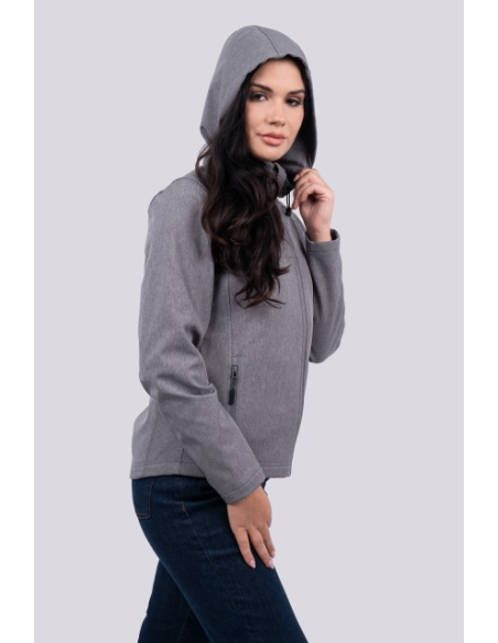 WOMEN’S 3-LAYER DETACHABLE HOODED SOFTSHELL JACKET