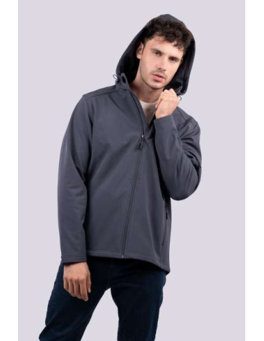 MEN’S 3-LAYER DETACHABLE HOODED SOFTSHELL JACKET