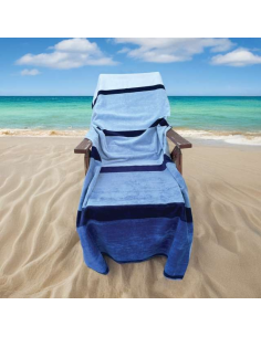 OLIMA „BLUE WAVE” BEACH VELOUR TOWEL