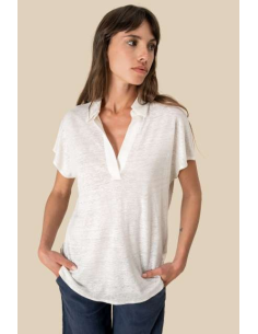 LADIES’ LINEN POLO SHIRT