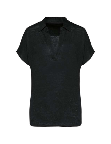 LADIES’ LINEN POLO SHIRT