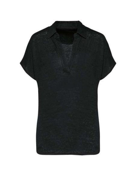 LADIES’ LINEN POLO SHIRT