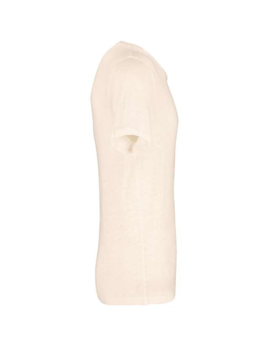 Men Linen T-shirt nadrukiem haftem logo 100 z logo wygodna