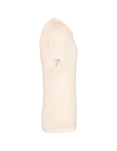 Men Linen T-shirt nadrukiem haftem logo 100 z logo wygodna