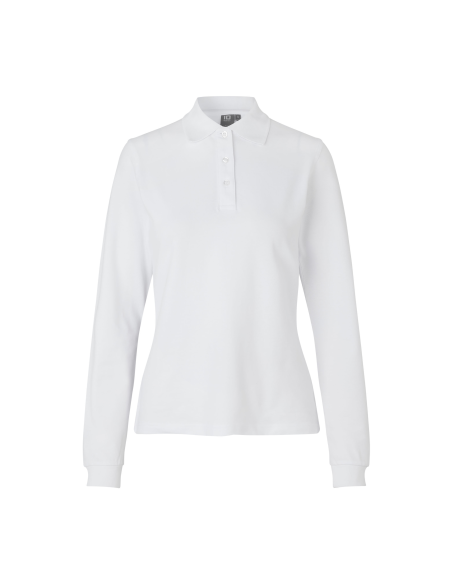Koszulka polo długi rękaw | stretch | damska