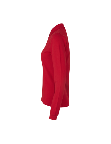 Koszulka polo długi rękaw | stretch | damska